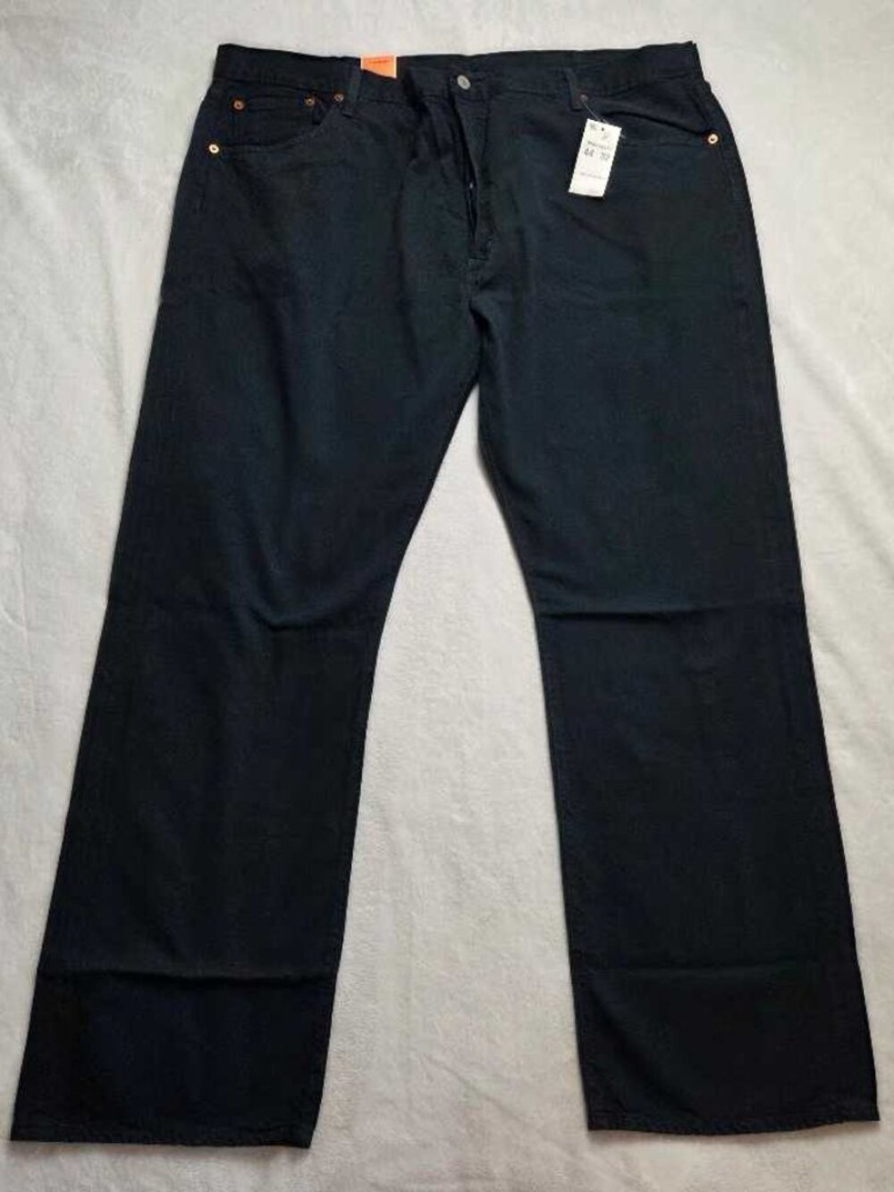 New 44x32 Levi's 501 Original straight leg jeans in Carbon Ink black